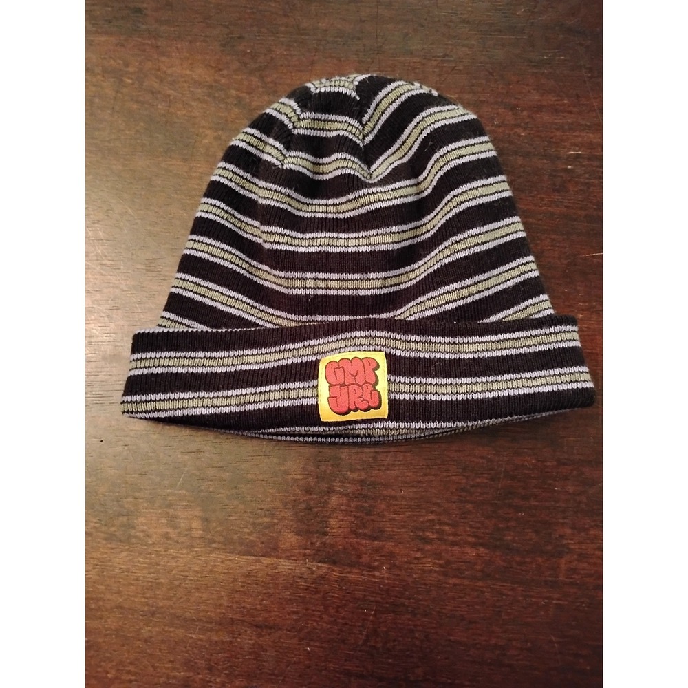 Empyre Striped Cuffed Beanie Black Grey Green Knit Hat Made in Canada